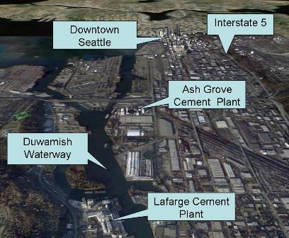 Lafarge Seattle Aerial courtesy Microsoft Virtual Earth.