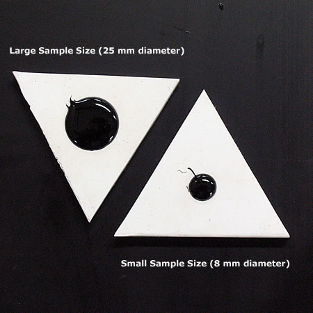 DSR sample molds showing the different sizes.