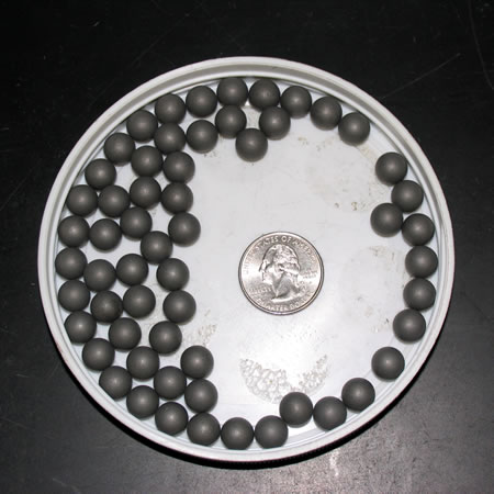 Steel spheres used in the Micro-Deval test